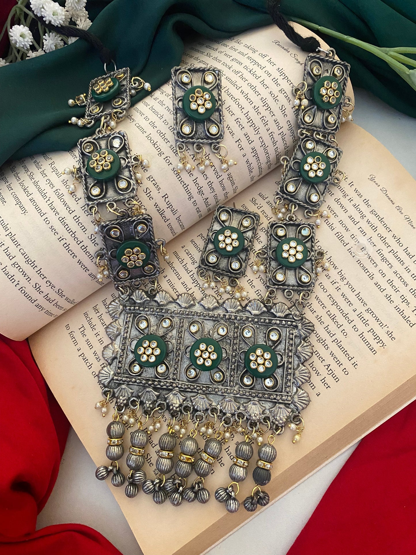 SHAGUFTA LONG NECKLACE SET Gehnacollections