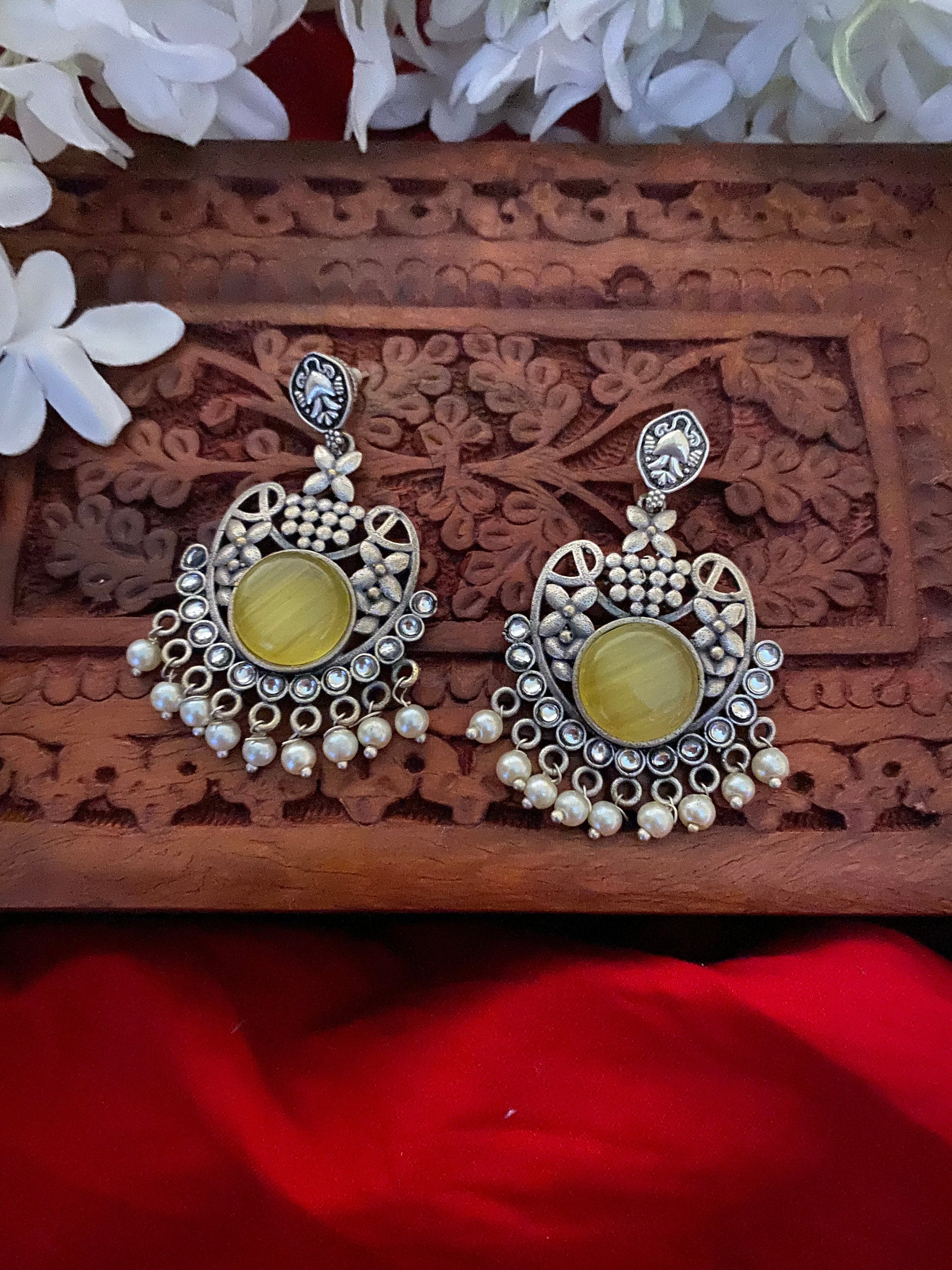 MONALISHA STONE CHANDBALI Gehnacollections