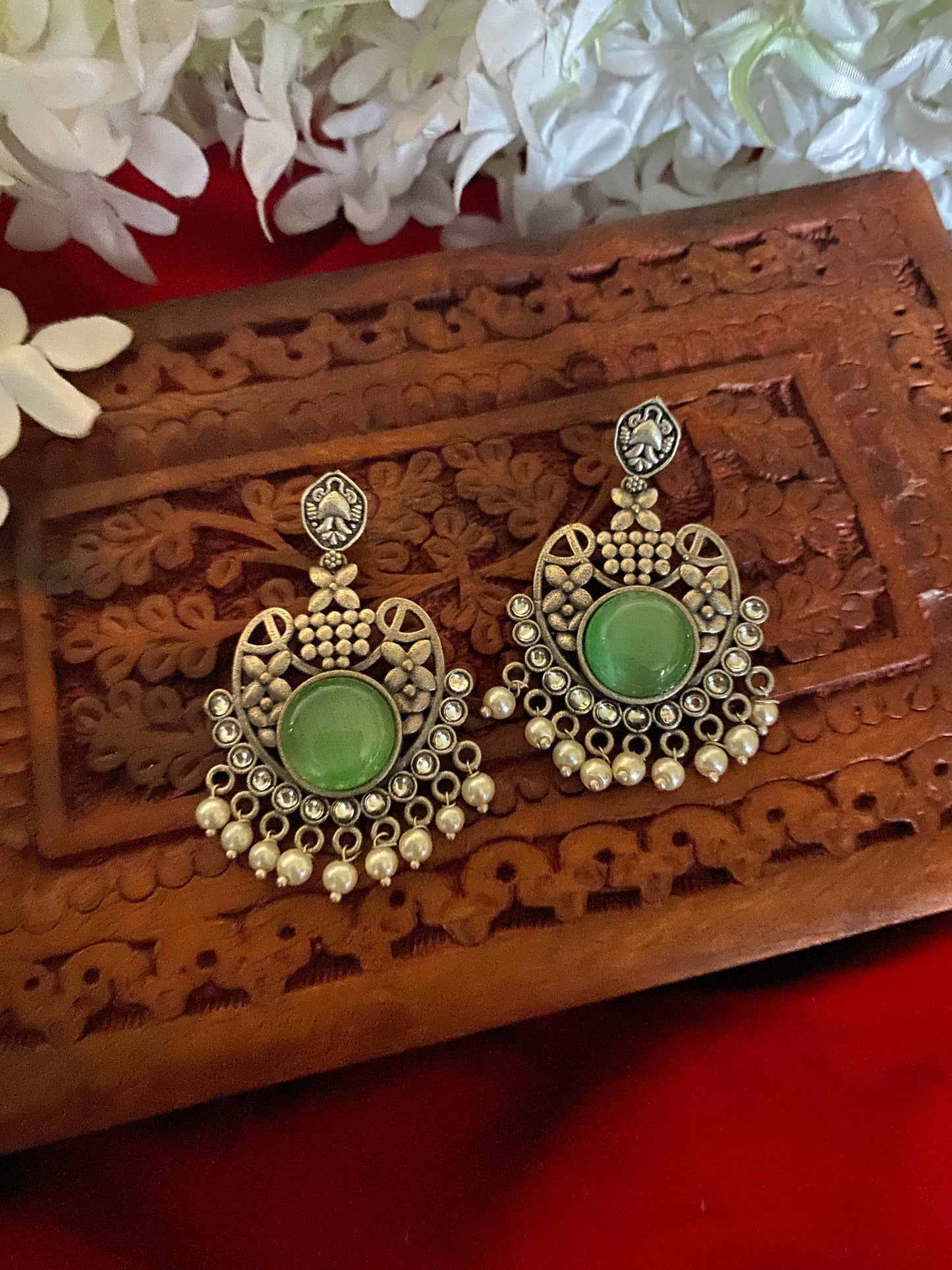 MONALISHA STONE CHANDBALI Gehnacollections