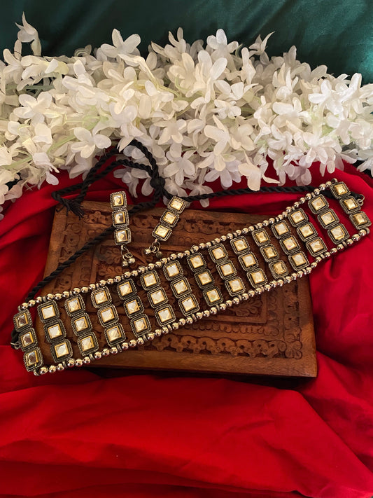 Anshika Kundan Choker Set Gehnacollections