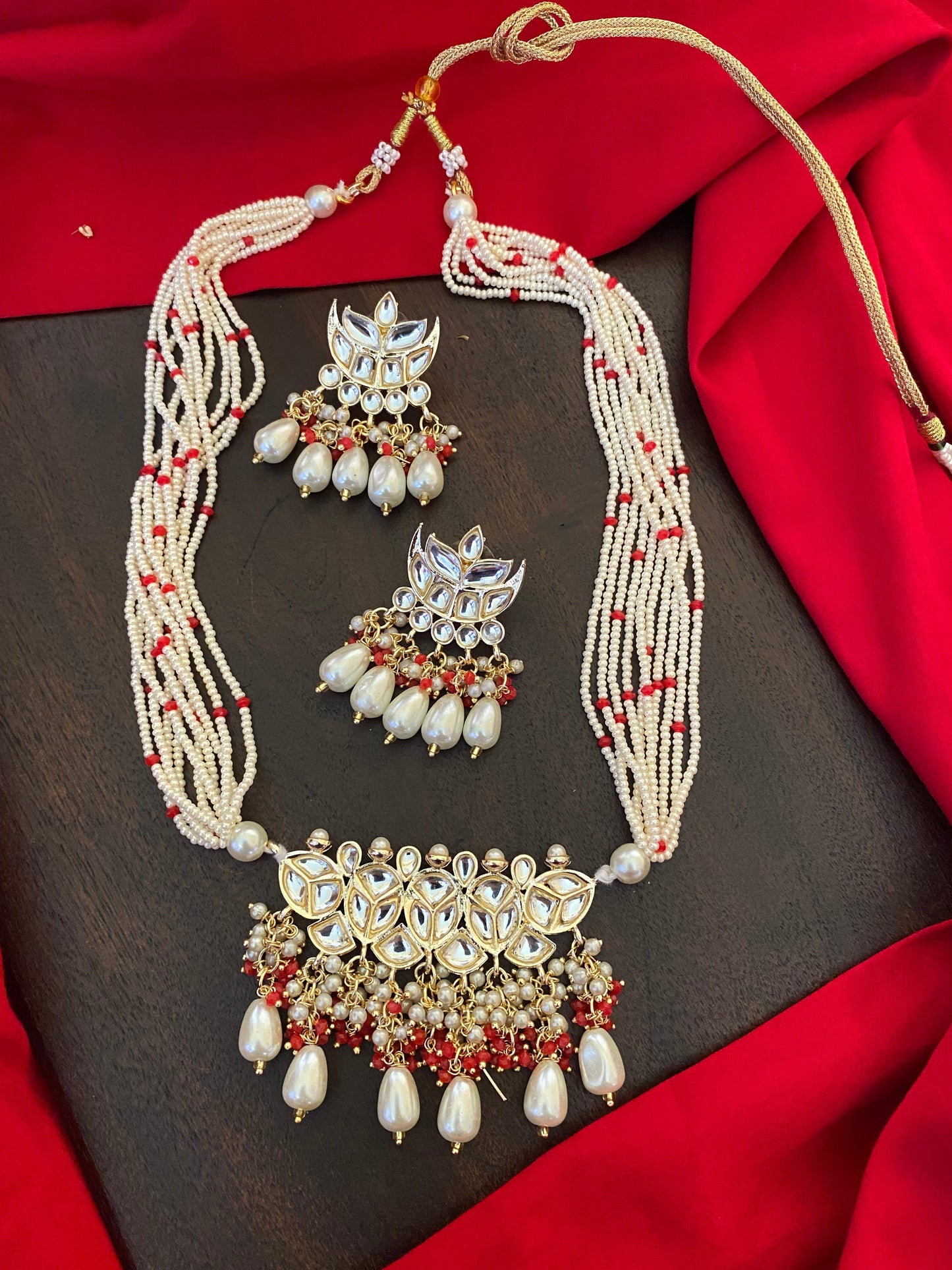 BANI LONG KUNDAN NECKLACE SET Gehnacollections
