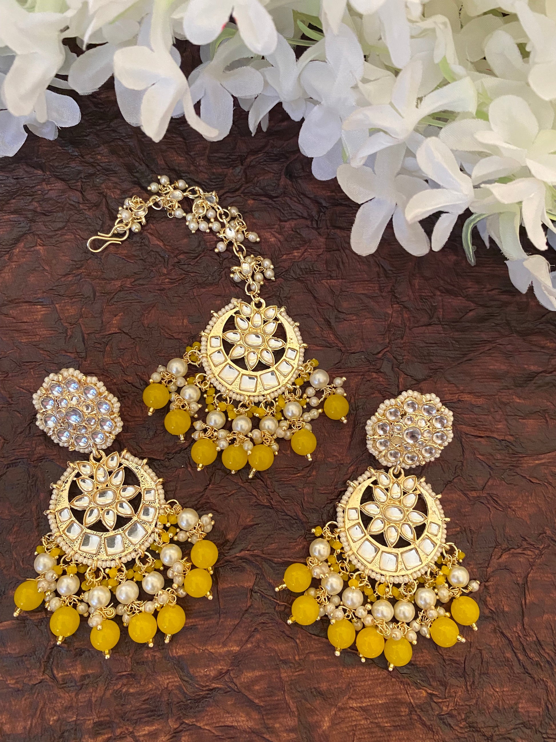 SAMAIRA EARRINGS AND MAANGTIKA Gehnacollections