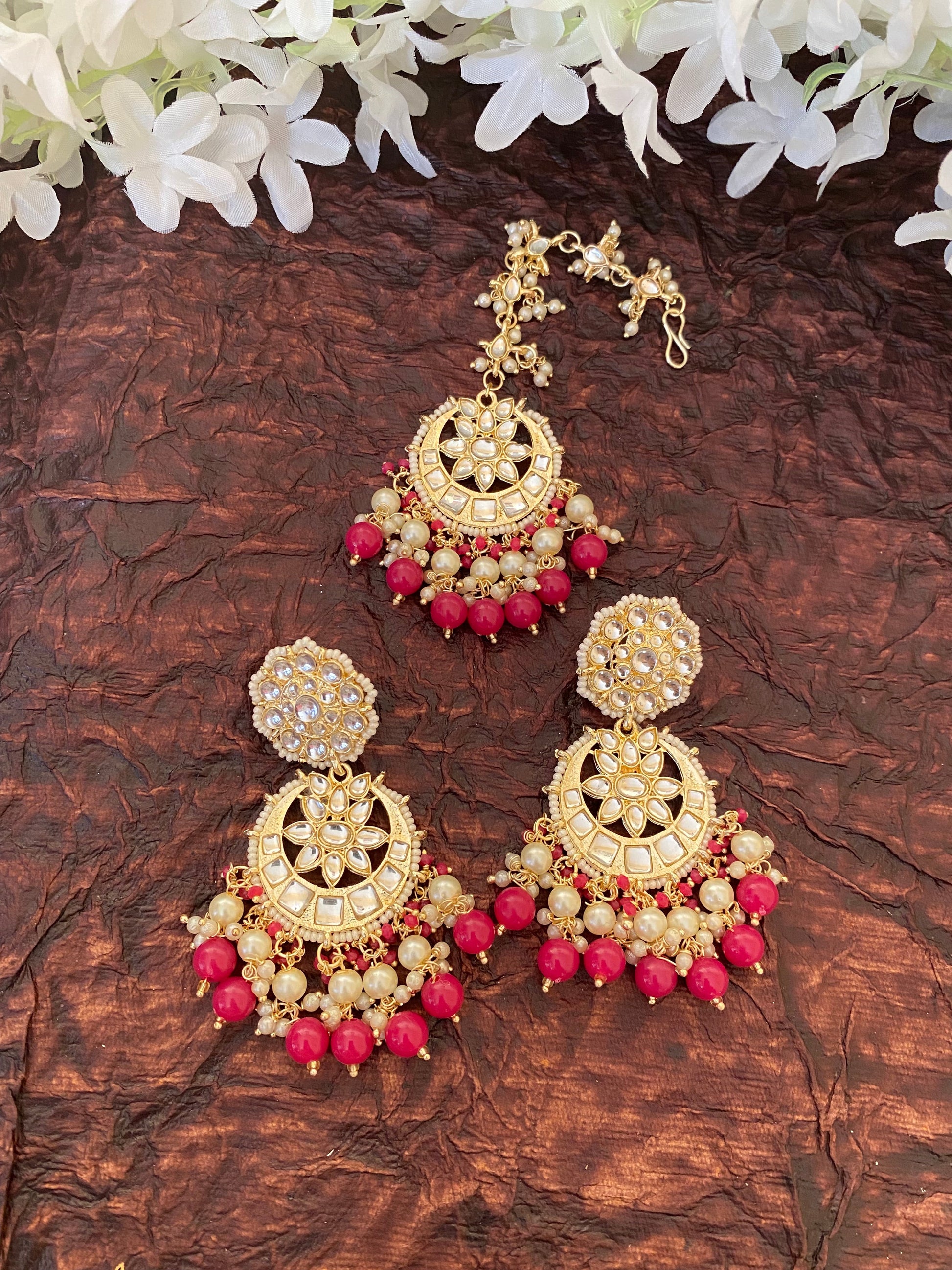 SAMAIRA EARRINGS AND MAANGTIKA Gehnacollections