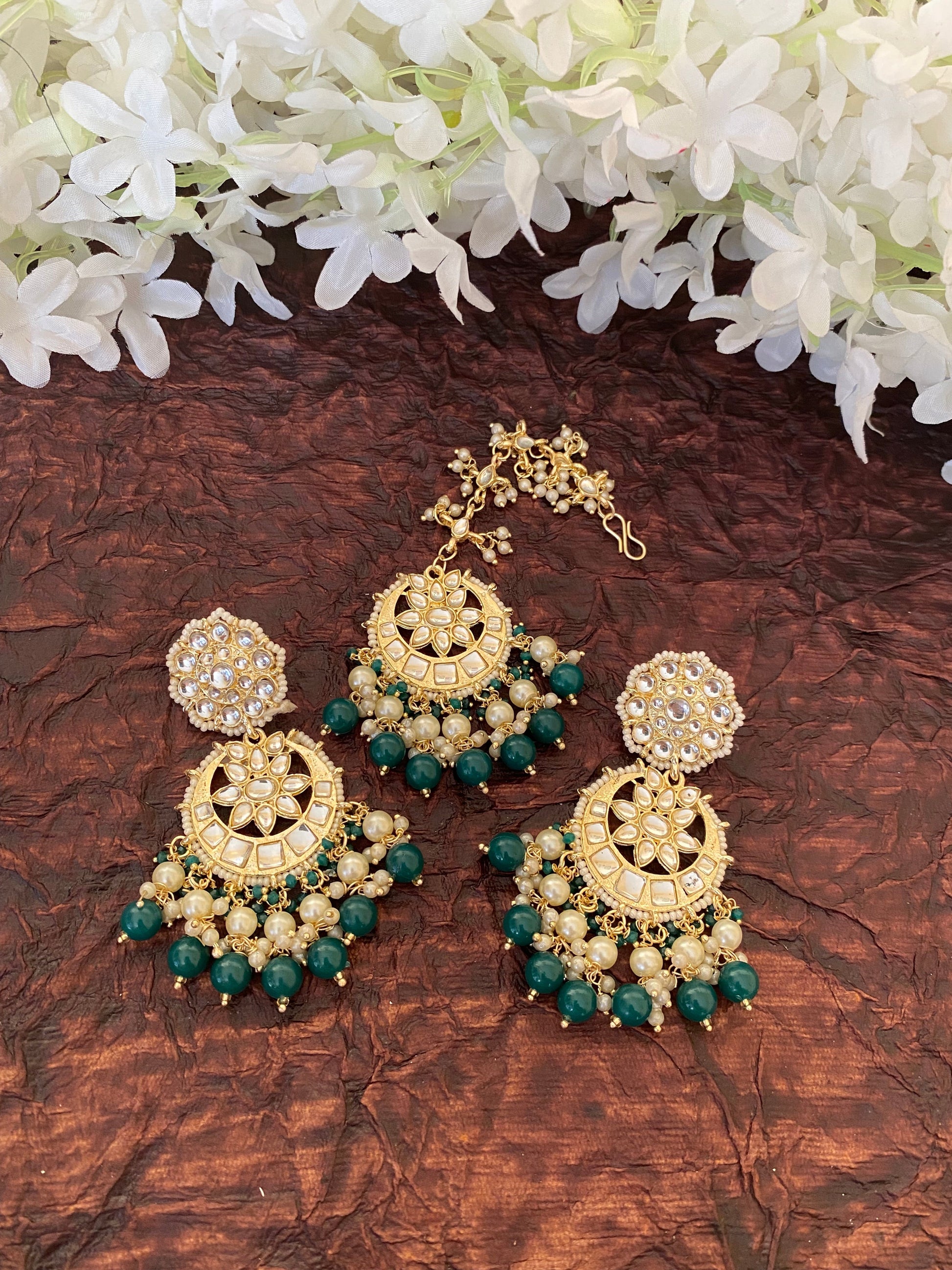 SAMAIRA EARRINGS AND MAANGTIKA Gehnacollections