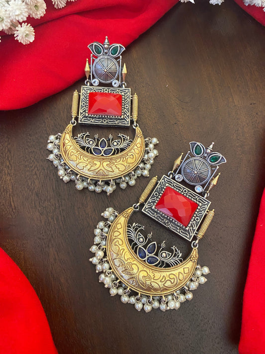 MOHINI DUAL TONE CHANDBALI Gehnacollections