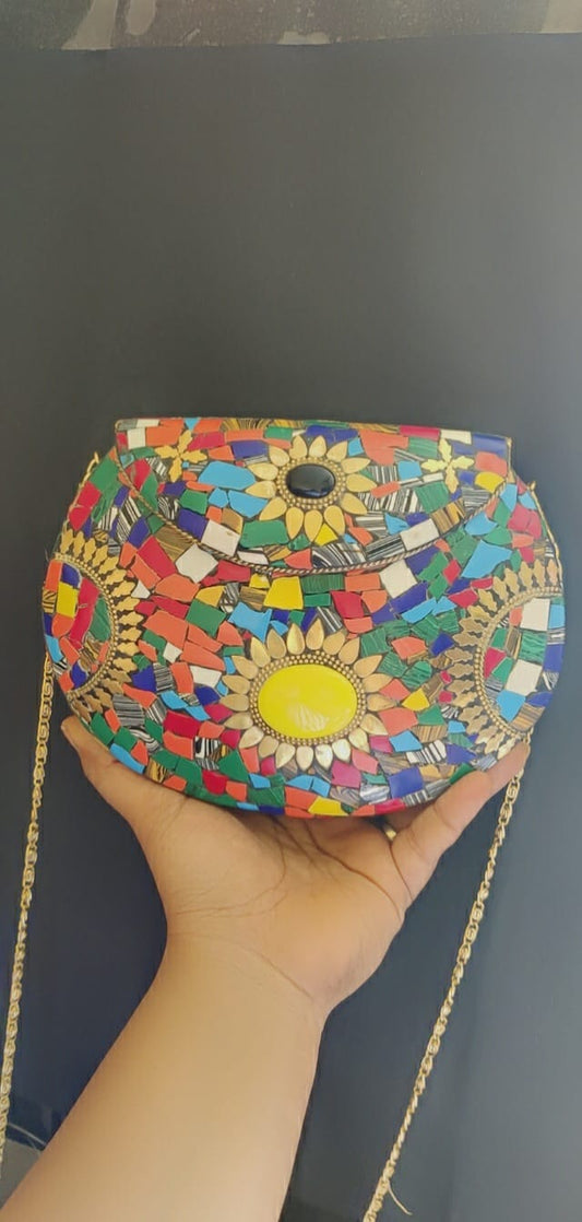 SILKY MOSAIC PURSE Gehna Collections
